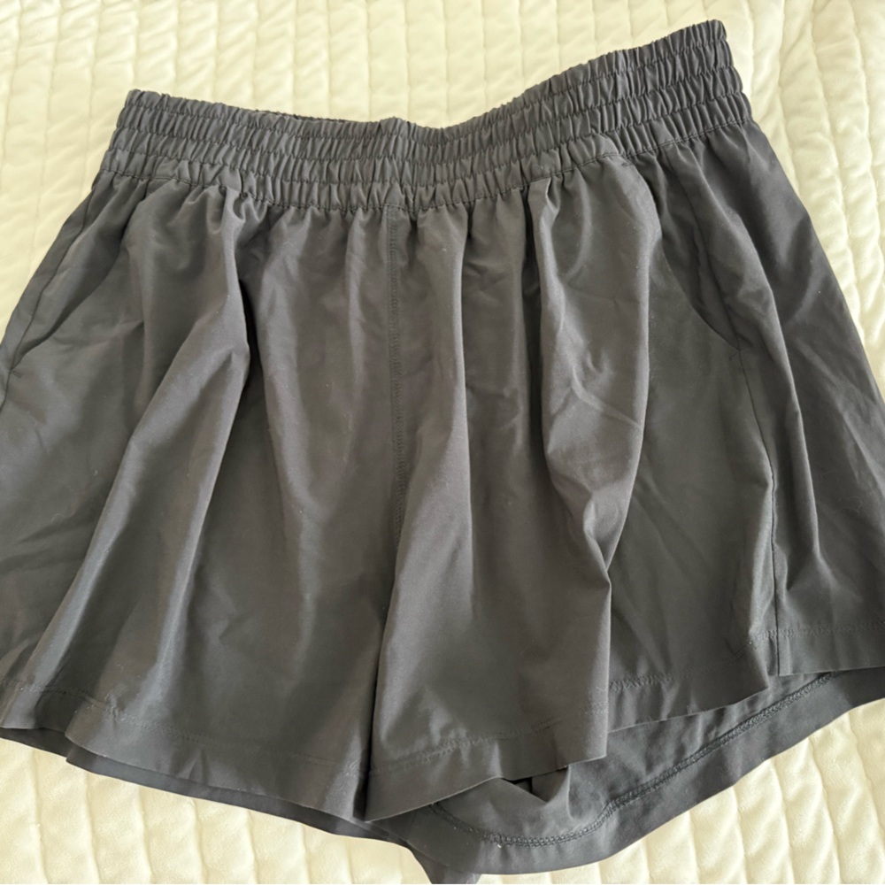 Black Elastic Waist shorts